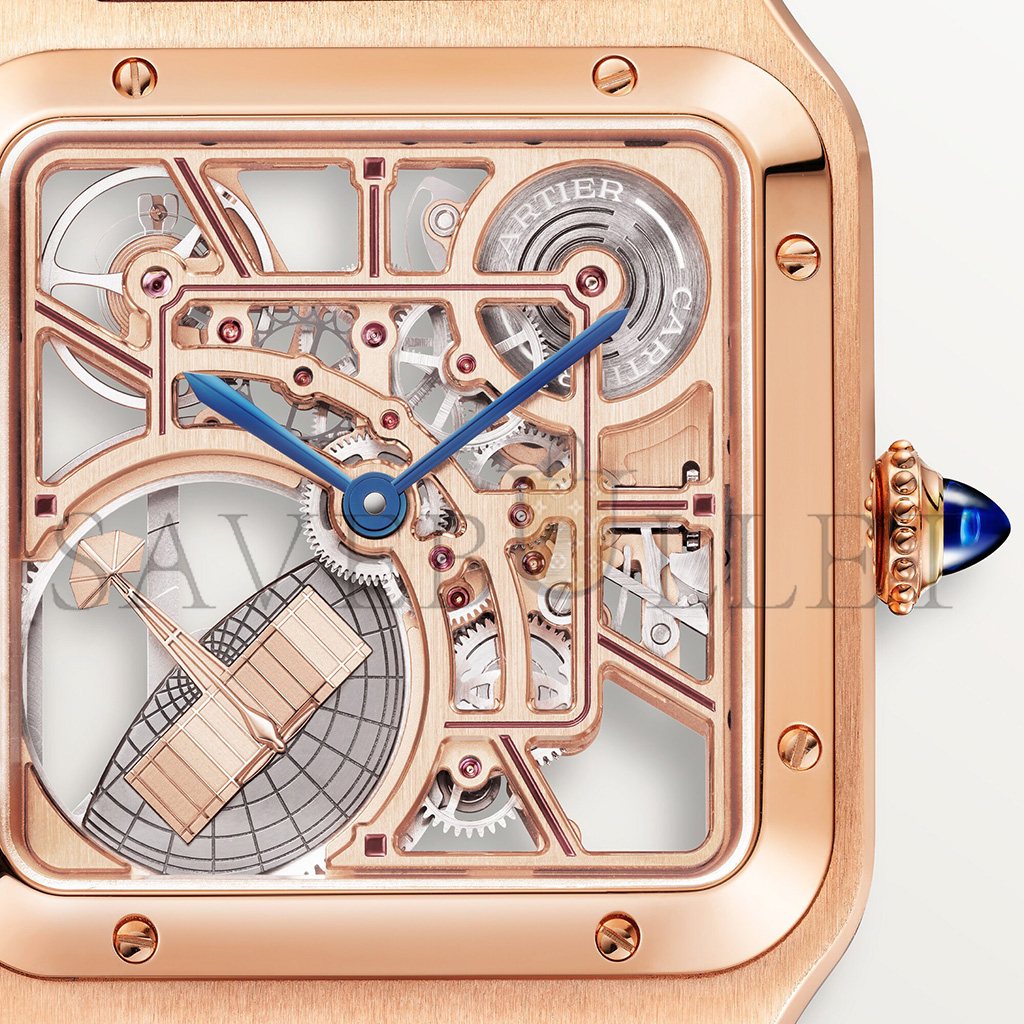 CARTIER SANTOS-DUMONT SKELETON WATCH WITH MICRO-ROTOR WHSA0030 CARTIER SANTOS-DUMONT SKELETON WATCH WITH MICRO-ROTOR WHSA0030
